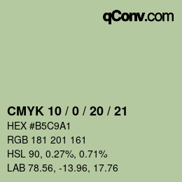 Color code: CMYK 10 / 0 / 20 / 21 | qconv.com