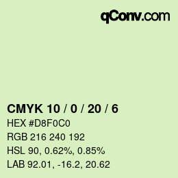 Color code: CMYK 10 / 0 / 20 / 6 | qconv.com