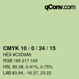 Color code: CMYK 10 / 0 / 24 / 15 | qconv.com