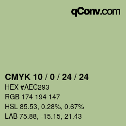 Color code: CMYK 10 / 0 / 24 / 24 | qconv.com