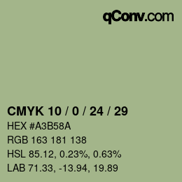 Color code: CMYK 10 / 0 / 24 / 29 | qconv.com