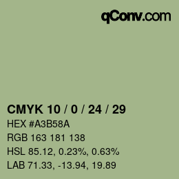 カラーコード: CMYK 10 / 0 / 24 / 29 | qconv.com