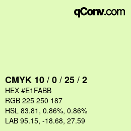 Color code: CMYK 10 / 0 / 25 / 2 | qconv.com