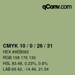 カラーコード: CMYK 10 / 0 / 26 / 31 | qconv.com