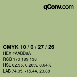 カラーコード: CMYK 10 / 0 / 27 / 26 | qconv.com
