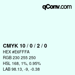 Color code: CMYK 10 / 0 / 2 / 0 | qconv.com