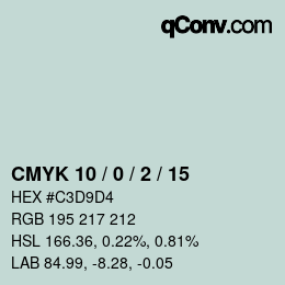 Color code: CMYK 10 / 0 / 2 / 15 | qconv.com