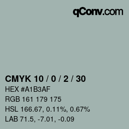 Color code: CMYK 10 / 0 / 2 / 30 | qconv.com