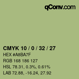カラーコード: CMYK 10 / 0 / 32 / 27 | qconv.com