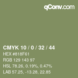 Color code: CMYK 10 / 0 / 32 / 44 | qconv.com