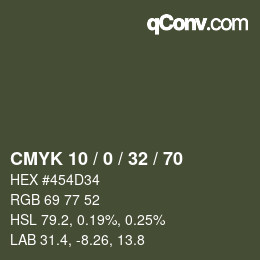 Color code: CMYK 10 / 0 / 32 / 70 | qconv.com