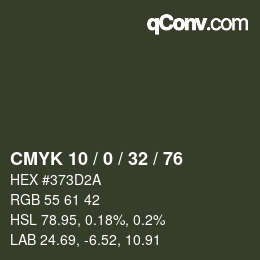 カラーコード: CMYK 10 / 0 / 32 / 76 | qconv.com