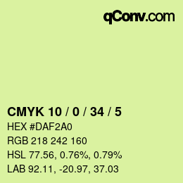 Color code: CMYK 10 / 0 / 34 / 5 | qconv.com