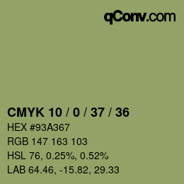 Color code: CMYK 10 / 0 / 37 / 36 | qconv.com