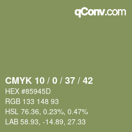 カラーコード: CMYK 10 / 0 / 37 / 42 | qconv.com