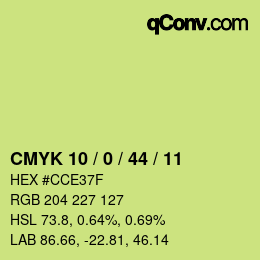 Código de color: CMYK 10 / 0 / 44 / 11 | qconv.com