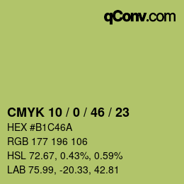 Código de color: CMYK 10 / 0 / 46 / 23 | qconv.com