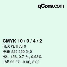 Color code: CMYK 10 / 0 / 4 / 2 | qconv.com