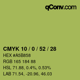 Código de color: CMYK 10 / 0 / 52 / 28 | qconv.com