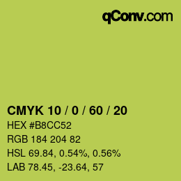 Color code: CMYK 10 / 0 / 60 / 20 | qconv.com