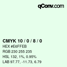 Color code: CMYK 10 / 0 / 8 / 0 | qconv.com