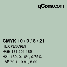Color code: CMYK 10 / 0 / 8 / 21 | qconv.com