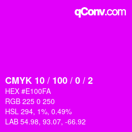 Color code: CMYK 10 / 100 / 0 / 2 | qconv.com
