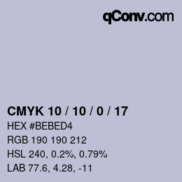 Color code: CMYK 10 / 10 / 0 / 17 | qconv.com