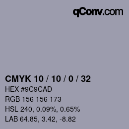 Color code: CMYK 10 / 10 / 0 / 32 | qconv.com