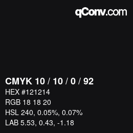 Color code: CMYK 10 / 10 / 0 / 92 | qconv.com