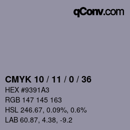 Color code: CMYK 10 / 11 / 0 / 36 | qconv.com