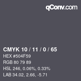 Color code: CMYK 10 / 11 / 0 / 65 | qconv.com