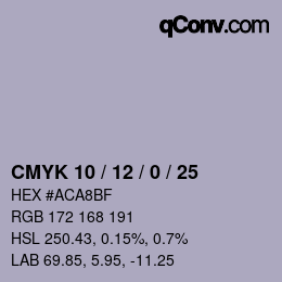 Color code: CMYK 10 / 12 / 0 / 25 | qconv.com