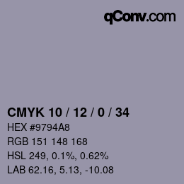 Color code: CMYK 10 / 12 / 0 / 34 | qconv.com