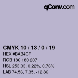 Color code: CMYK 10 / 13 / 0 / 19 | qconv.com