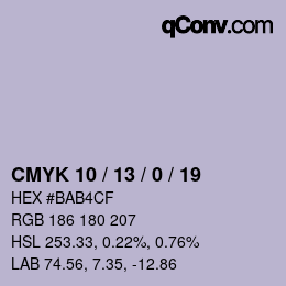 Color code: CMYK 10 / 13 / 0 / 19 | qconv.com