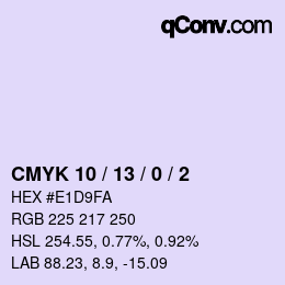 Color code: CMYK 10 / 13 / 0 / 2 | qconv.com