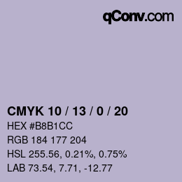 Color code: CMYK 10 / 13 / 0 / 20 | qconv.com