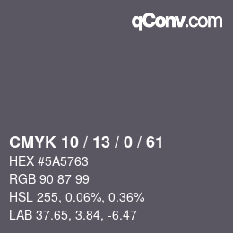 Color code: CMYK 10 / 13 / 0 / 61 | qconv.com