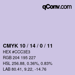 Color code: CMYK 10 / 14 / 0 / 11 | qconv.com