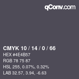 Color code: CMYK 10 / 14 / 0 / 66 | qconv.com