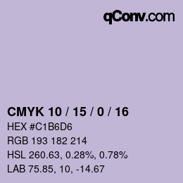 Color code: CMYK 10 / 15 / 0 / 16 | qconv.com