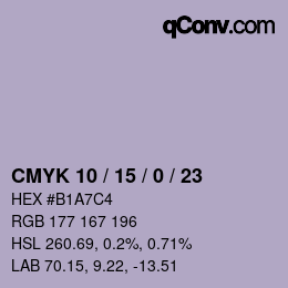Color code: CMYK 10 / 15 / 0 / 23 | qconv.com