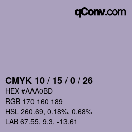 Color code: CMYK 10 / 15 / 0 / 26 | qconv.com