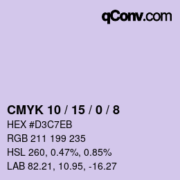 Color code: CMYK 10 / 15 / 0 / 8 | qconv.com