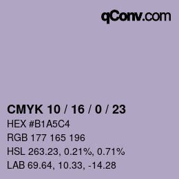 Color code: CMYK 10 / 16 / 0 / 23 | qconv.com