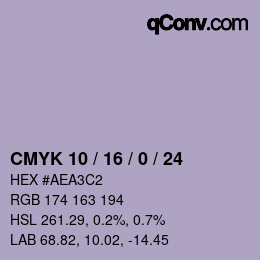 Color code: CMYK 10 / 16 / 0 / 24 | qconv.com