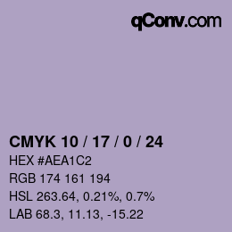 Color code: CMYK 10 / 17 / 0 / 24 | qconv.com