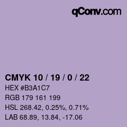 Color code: CMYK 10 / 19 / 0 / 22 | qconv.com