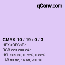 Color code: CMYK 10 / 19 / 0 / 3 | qconv.com